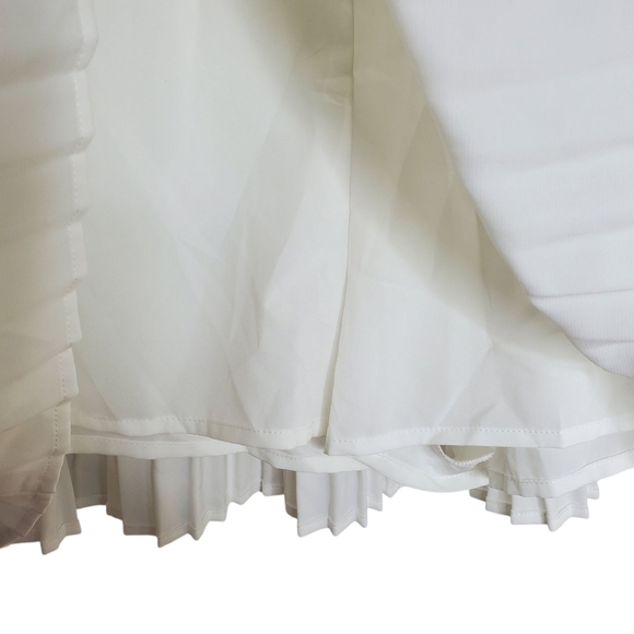 Ancosti Pleated A-line mini Sporty skirt Small White 178 - Picture 5 of 7